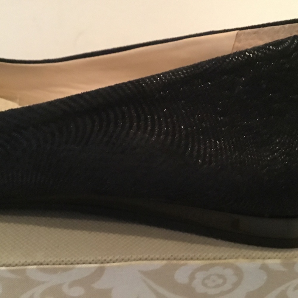 Alex Marie Meghann black leather ballet flats bead embellishments / NEW - Picture 8 of 9